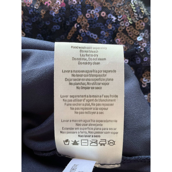 Alex Evenings Sequin Ruched Chiffon Column Gown in NAVY Size 10 NWT MSRP $209 - Picture 16 of 16